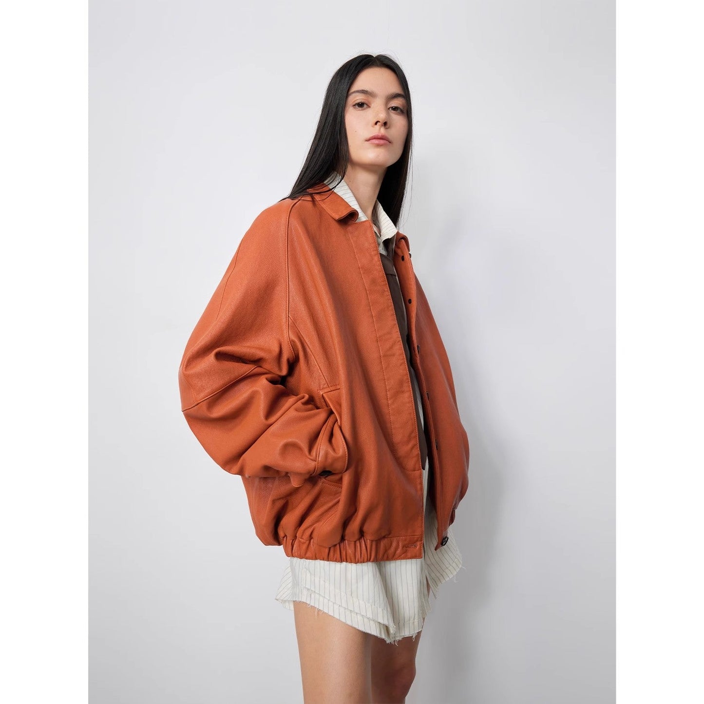 Heavy Wash Waxed Sheepskin Jacket Genuine Leather Outerwear "Sydney Reincarnation" "Sydney Reincarnation"-1