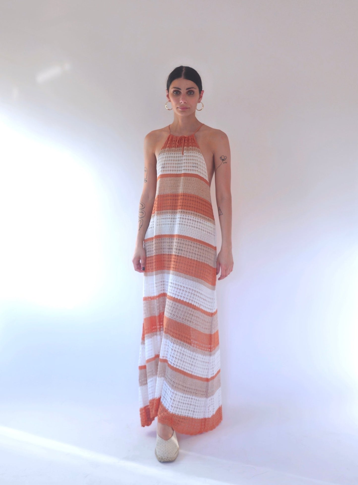 Abito Lungo con righe multicolor - Theo - StepByStep