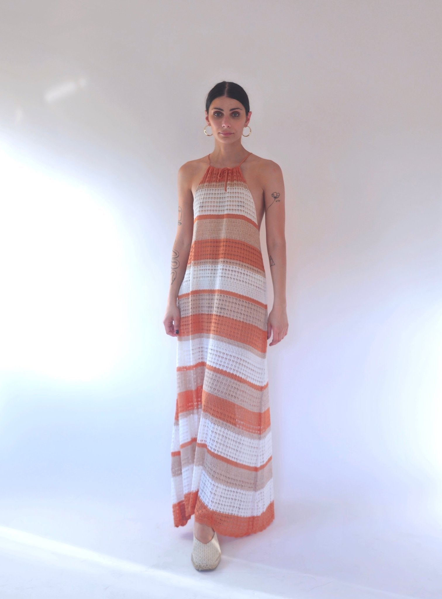 Abito Lungo con righe multicolor - Theo - StepByStep