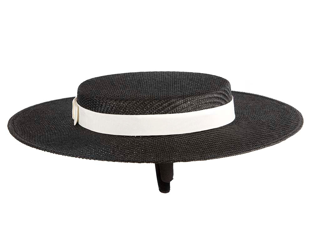 Black & white boater hat by Max Alexander - StepByStep