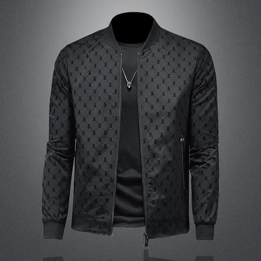 Brand handsome men's slim fit thin jacket, high - quality baseball uniform, casual personalized jacket, fashionable zipper top - StepByStep