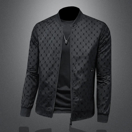 Brand handsome men's slim fit thin jacket, high - quality baseball uniform, casual personalized jacket, fashionable zipper top - StepByStep