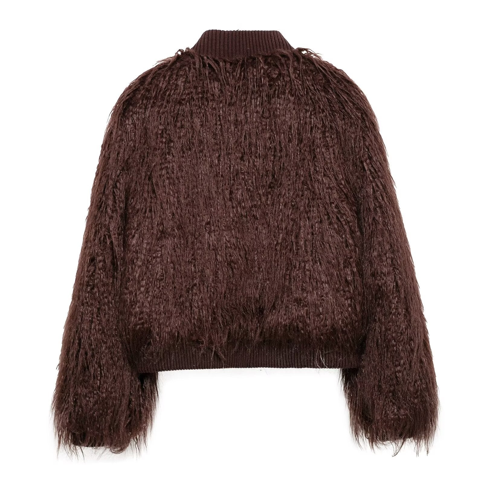 Brown Stand - Up Collar Jacket For Women, Gramercy, BYMANYC New York. - StepByStep