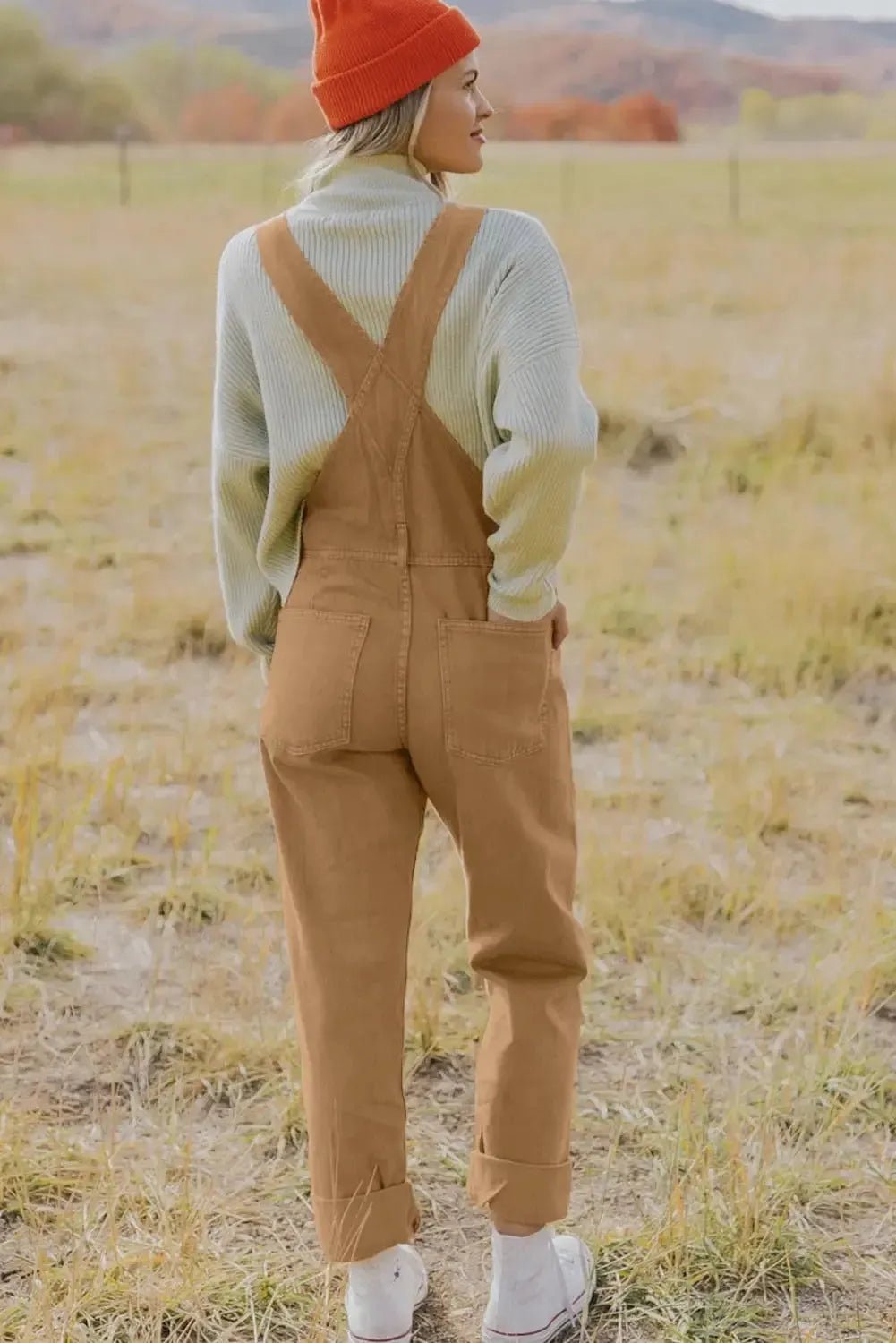 Buckle Strap Cargo Denim Overalls - StepByStep