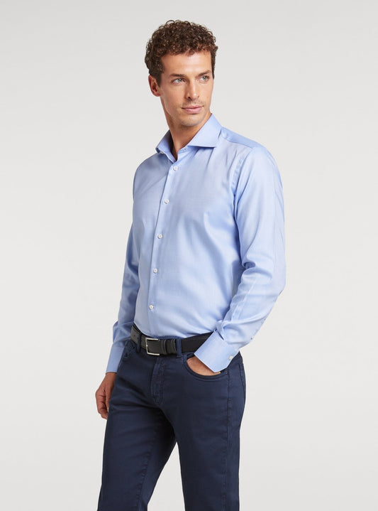 Camicia in cotone trama diagonale - StepByStep