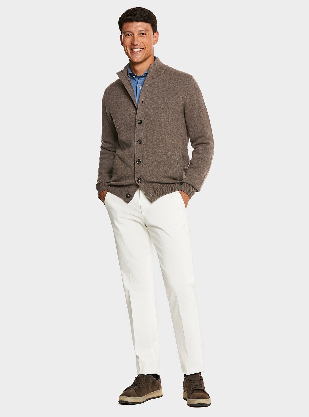 Cardigan con bottoni in misto lana e cashmere - StepByStep