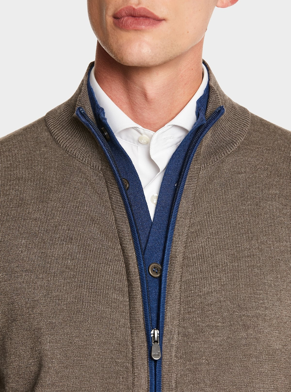 Cardigan con zip e bottoni. - StepByStep