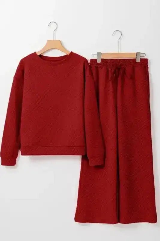 Casual Comfort: Ultra Loose 2 - Piece Textured Ensemble - StepByStep