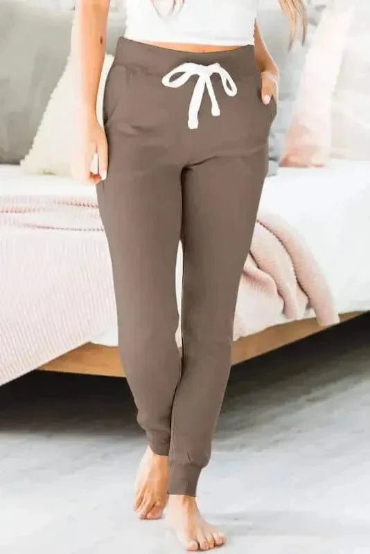 Cocoa Comfort Drawstring Joggers - StepByStep