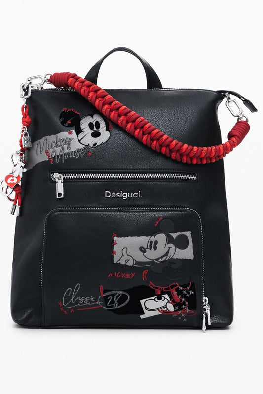 DESIGUAL WOMEN'S BLACK BACKPACK - StepByStep