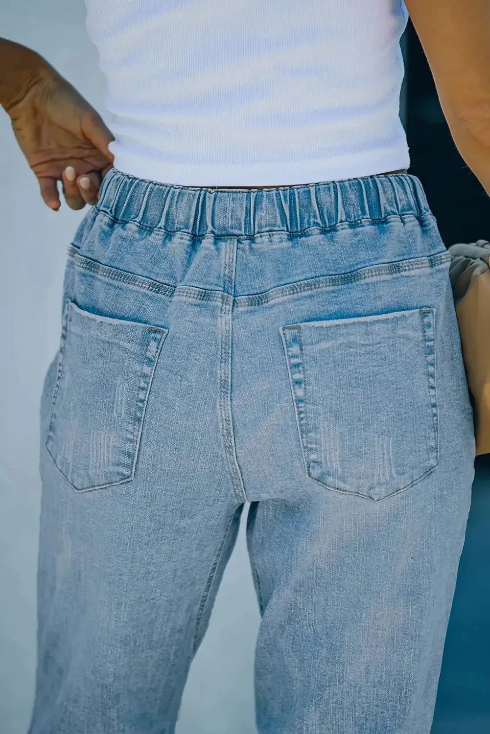 Distressed Denim Joggers - StepByStep