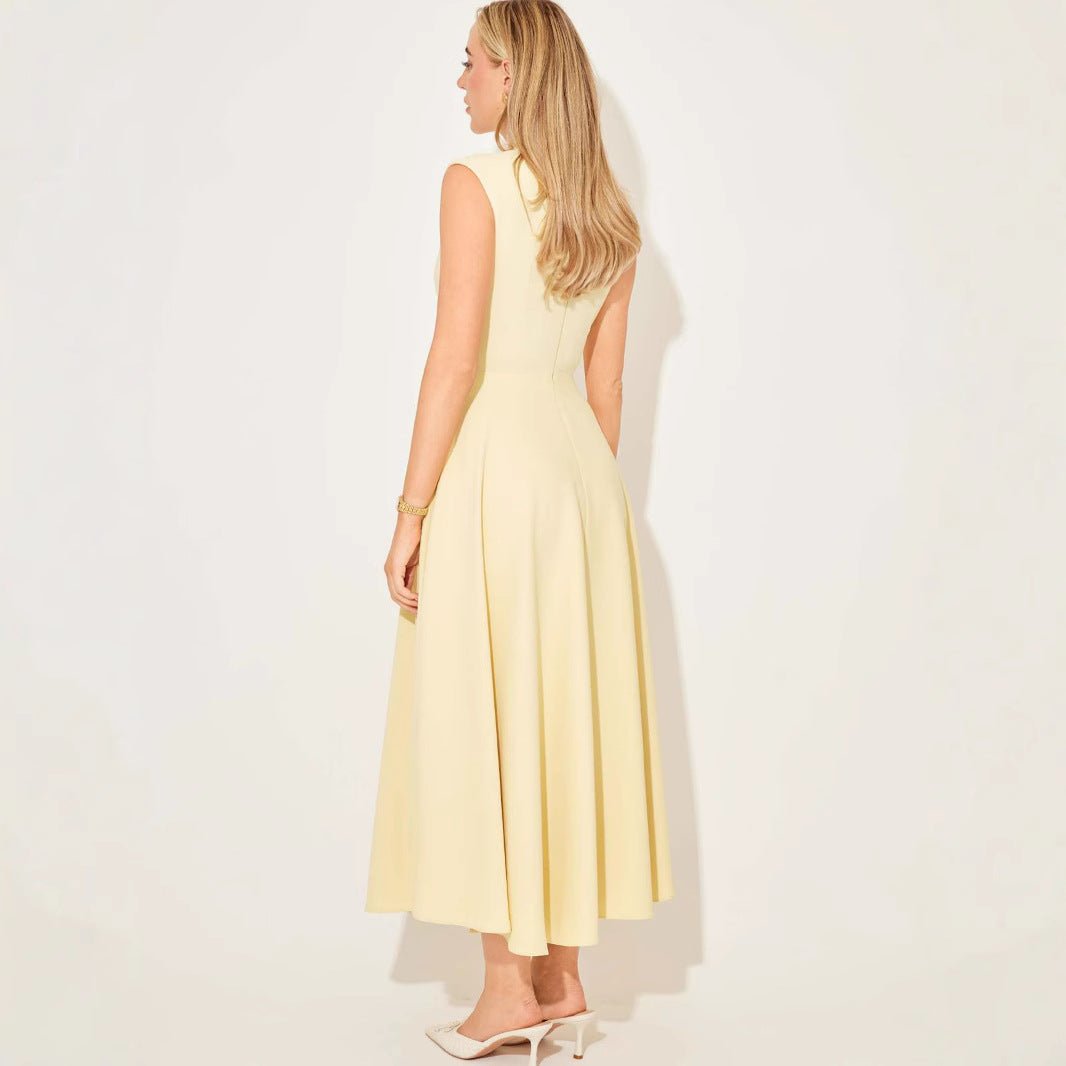 Elegant Sleeveless High - Waist A - Line Dress For Women, Upper West Side, BYMANYC New York. - StepByStep