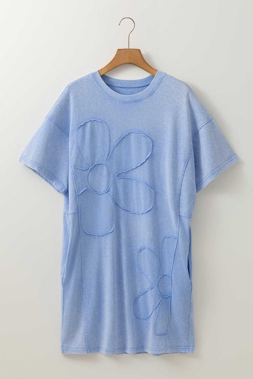 Flower Mini T-Shirt Dress - StepByStep