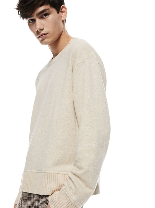 French Terry Sweatshirt (Oatmeal Melange) - StepByStep
