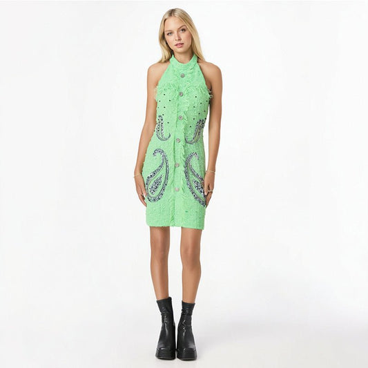 Halter Neck Party Mini Dress, 'Heavy Industry' Style, Meatpacking District, BYMANYC New York. - StepByStep