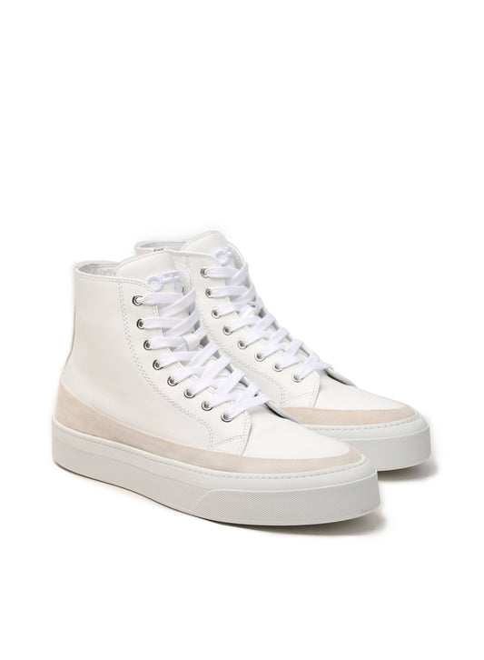 Hi Top Derby Suede and Leather Sneaker - StepByStep