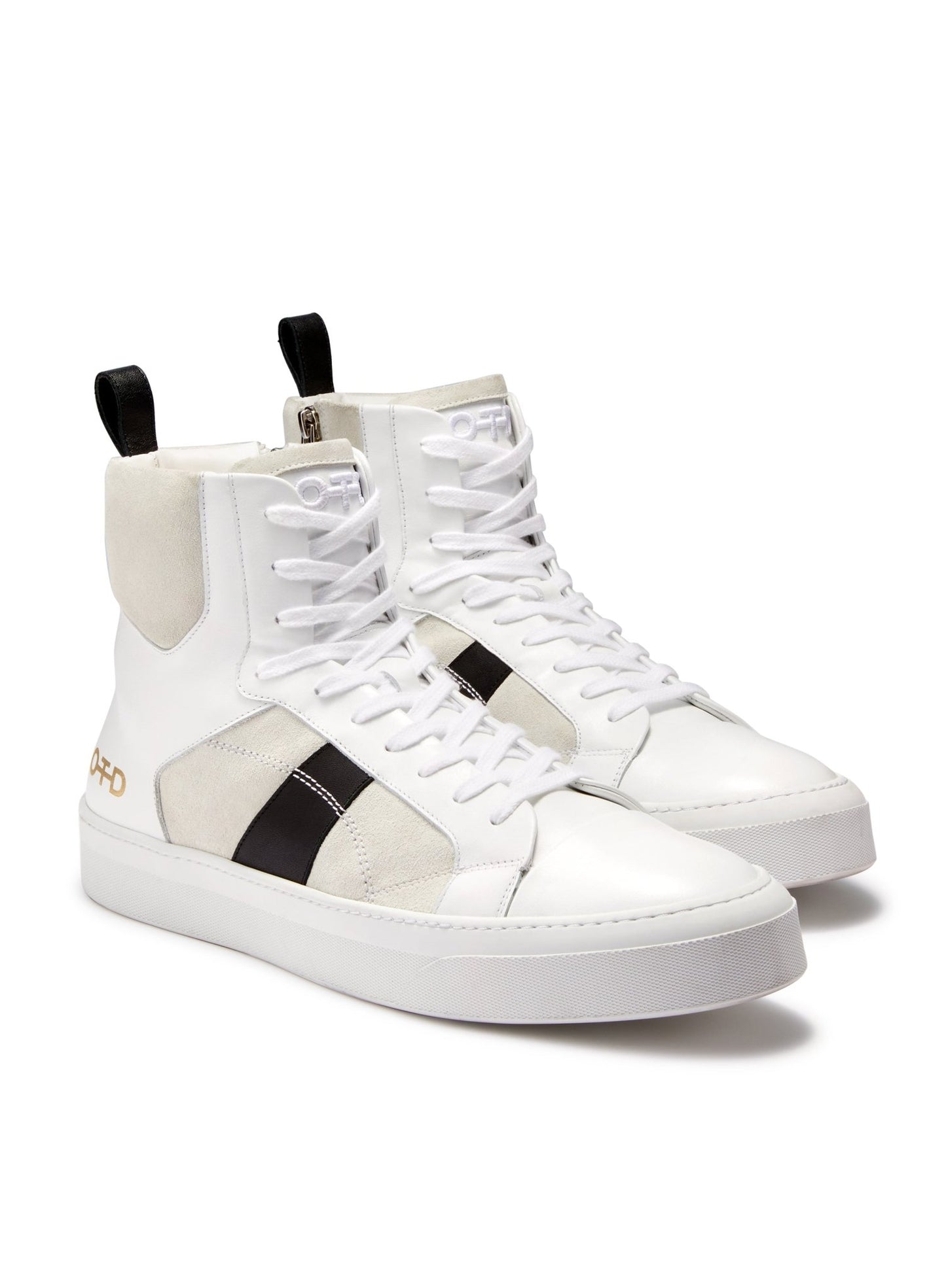 Hi - Top Zip Sneaker (White) - StepByStep