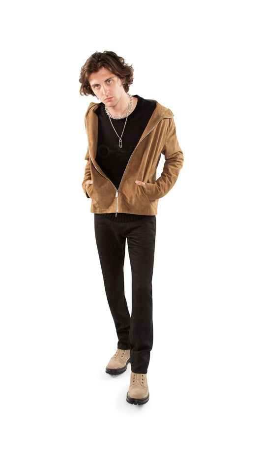 Hooded Suede Jacket - StepByStep