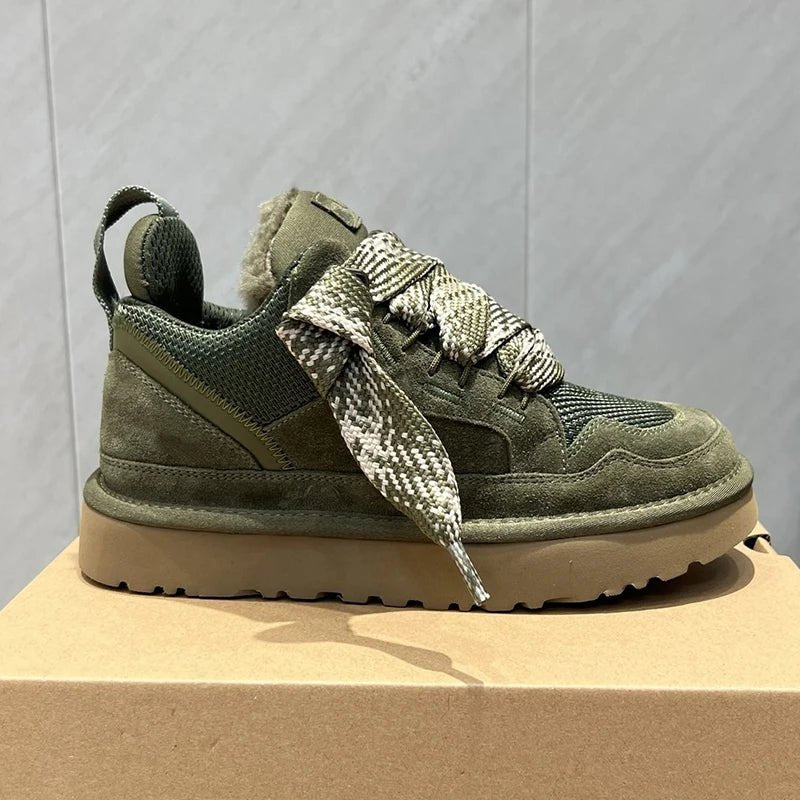 Inverno Mel Taglio basso Moda Versatile Scarpe casual Fondo piatto Comodi e caldi Stivali da neve in vera pelliccia da donna - StepByStep