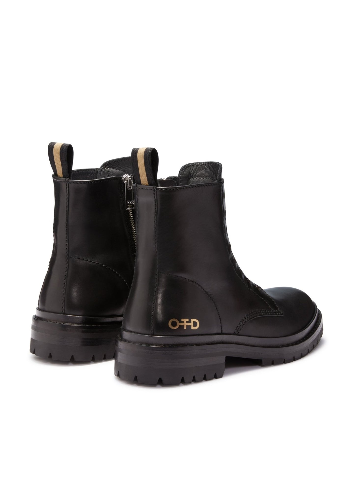 Laceless Leather Combat Boots - StepByStep