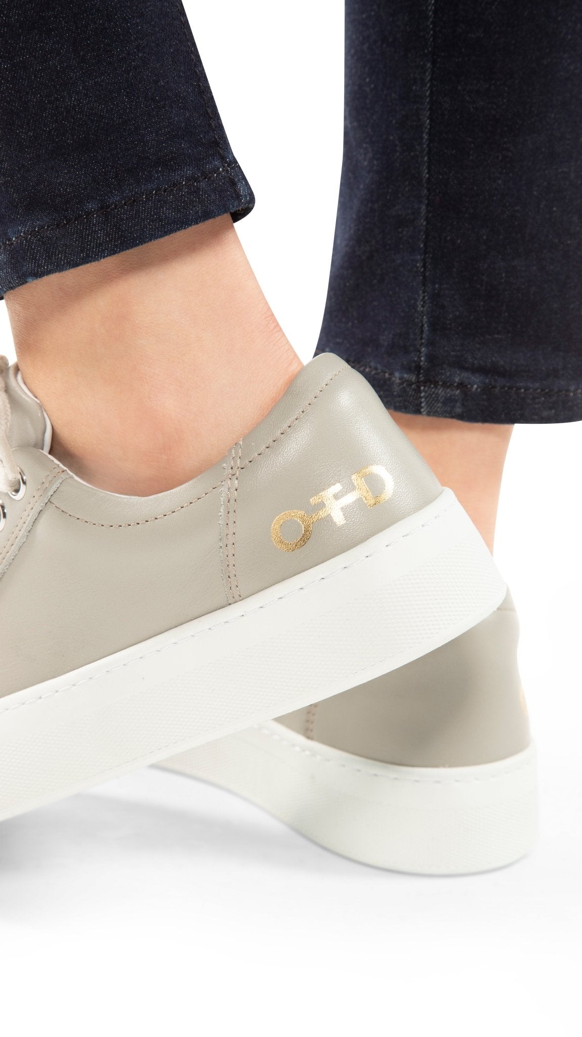 Leather Low - Top Sneaker (Light Grey) - StepByStep