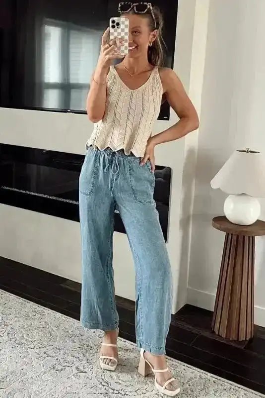 Loose Straight Denim Pants - StepByStep