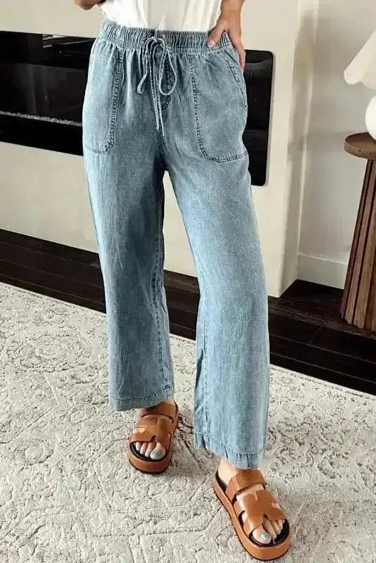 Loose Straight Denim Pants - StepByStep