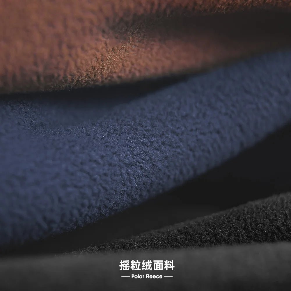 MADEN Felpa da uomo in pile polare Autunno Inverno Manica lunga Girocollo Pullover Camicia con fondo ispessito caldo Felpa nera - StepByStepNow