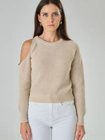 Maglia con spacco su spalla in misto Cashmere - Anastasia - StepByStep