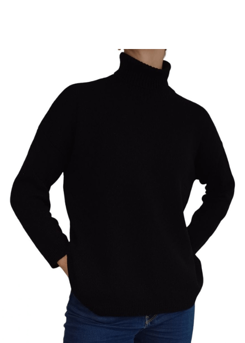 Maglia Donna Over Collo Alto Cashmere Rigenerato - StepByStep