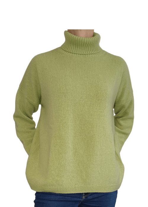 Maglia Donna Over Collo Alto Cashmere Rigenerato - StepByStep
