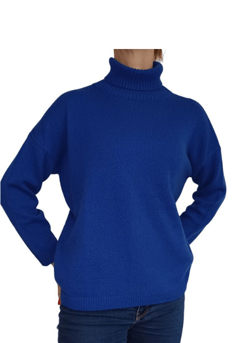 Maglia Donna Over Collo Alto Cashmere Rigenerato - StepByStep