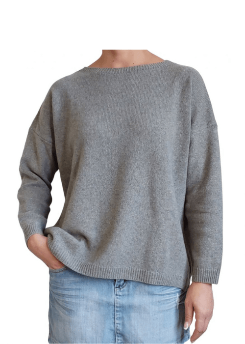 Maglia Donna Over Scollo Barca Cashmere Rigenerato - StepByStep