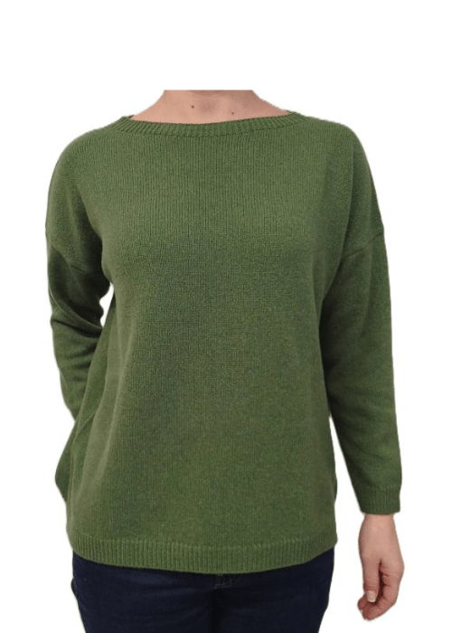 Maglia Donna Over Scollo Barca Cashmere Rigenerato - StepByStep