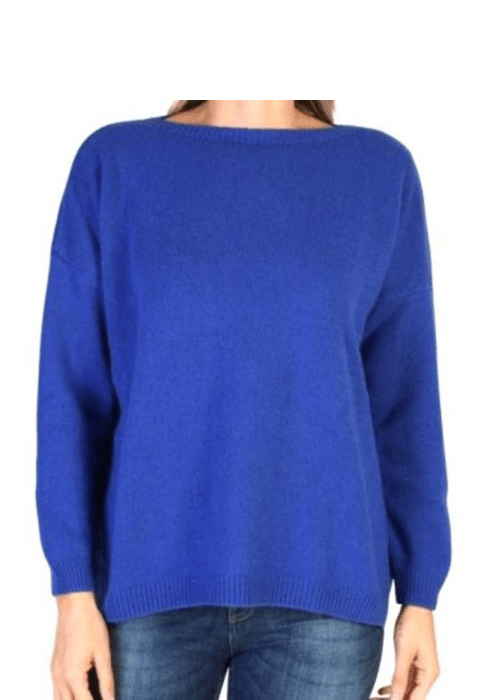 Maglia Donna Over Scollo Barca Cashmere Rigenerato - StepByStep