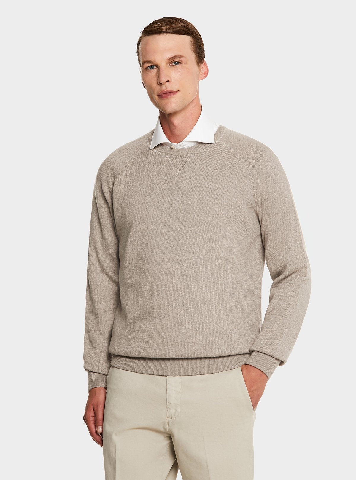 Maglia girocollo misto cashmere taglio felpa - StepByStep