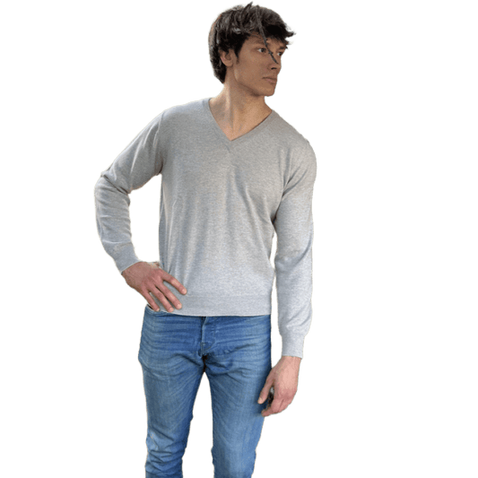 Maglia Uomo 100% Puro Cashmere Scollo a V - StepByStep