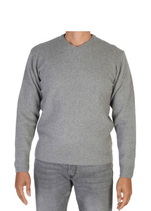 Maglia Uomo Collo a V in Cashmere Rigenerato Finezza 7 - StepByStep