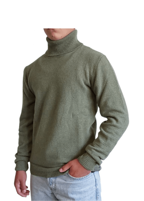Maglia Uomo Collo Alto Cashmere Rigenerato Finezza 7 - StepByStep