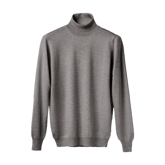 Maglia Uomo Dolcevita Cashmere Uomo, Seta e Lana Merino - StepByStep