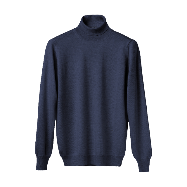 Maglia Uomo Dolcevita Cashmere Uomo, Seta e Lana Merino - StepByStep