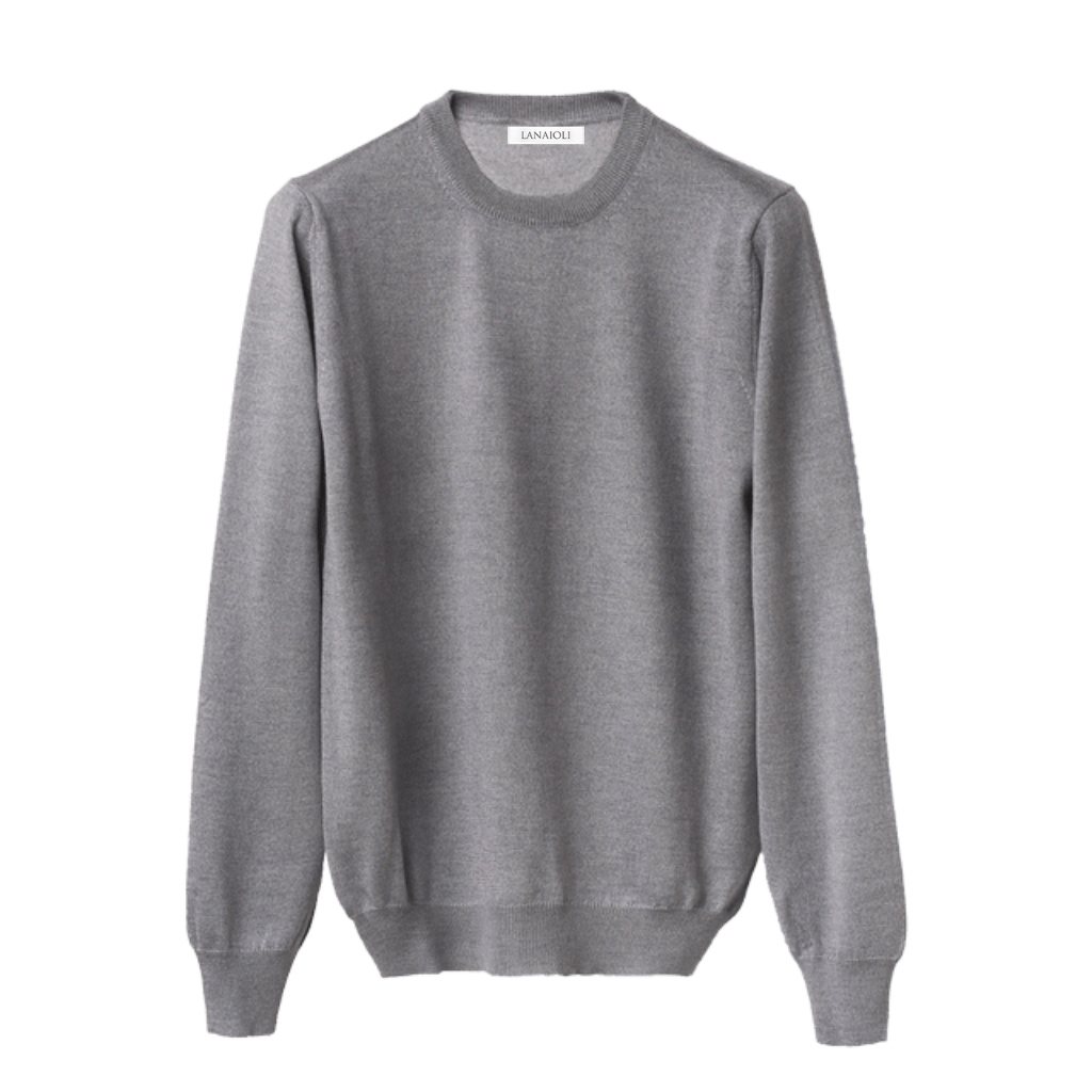 Maglia Uomo in misto Cashmere, Seta e Lana Merino Extrafine Girocollo - StepByStep