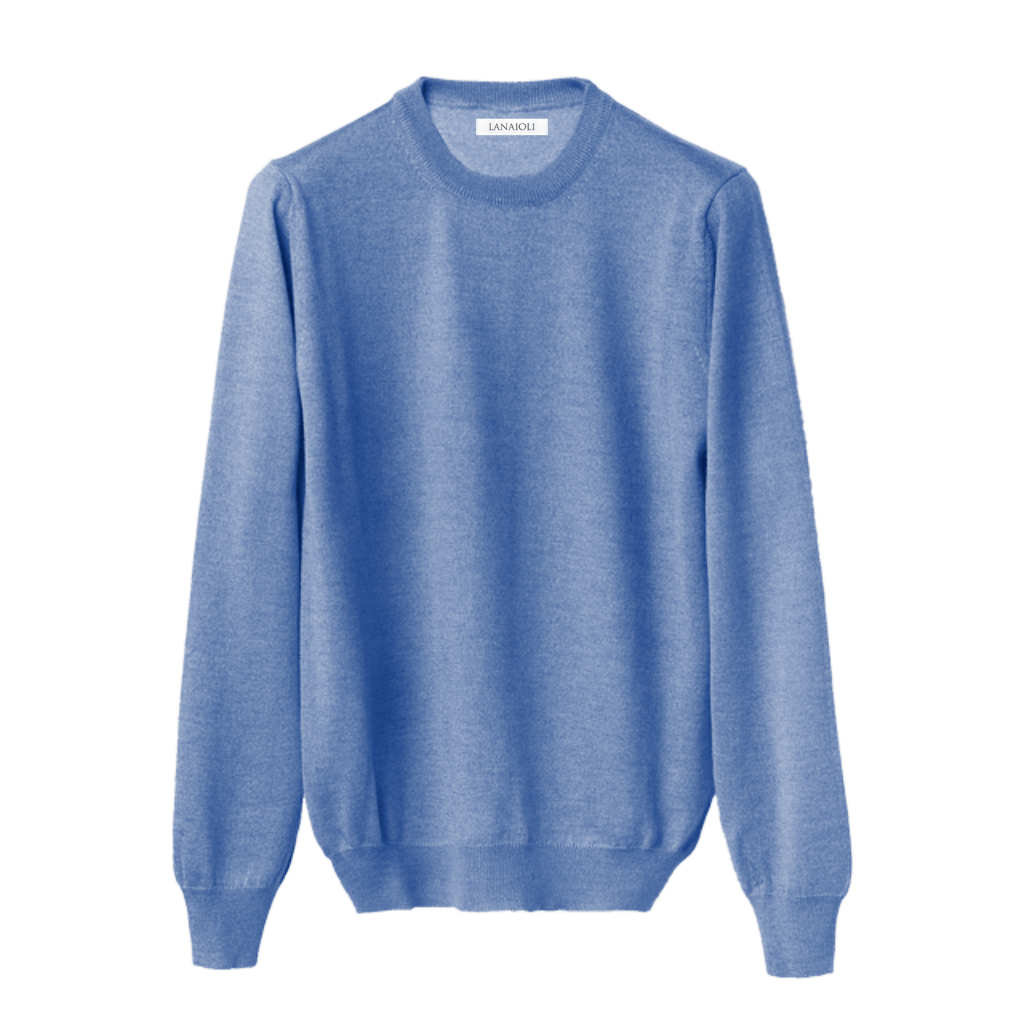 Maglia Uomo in misto Cashmere, Seta e Lana Merino Extrafine Girocollo - StepByStep