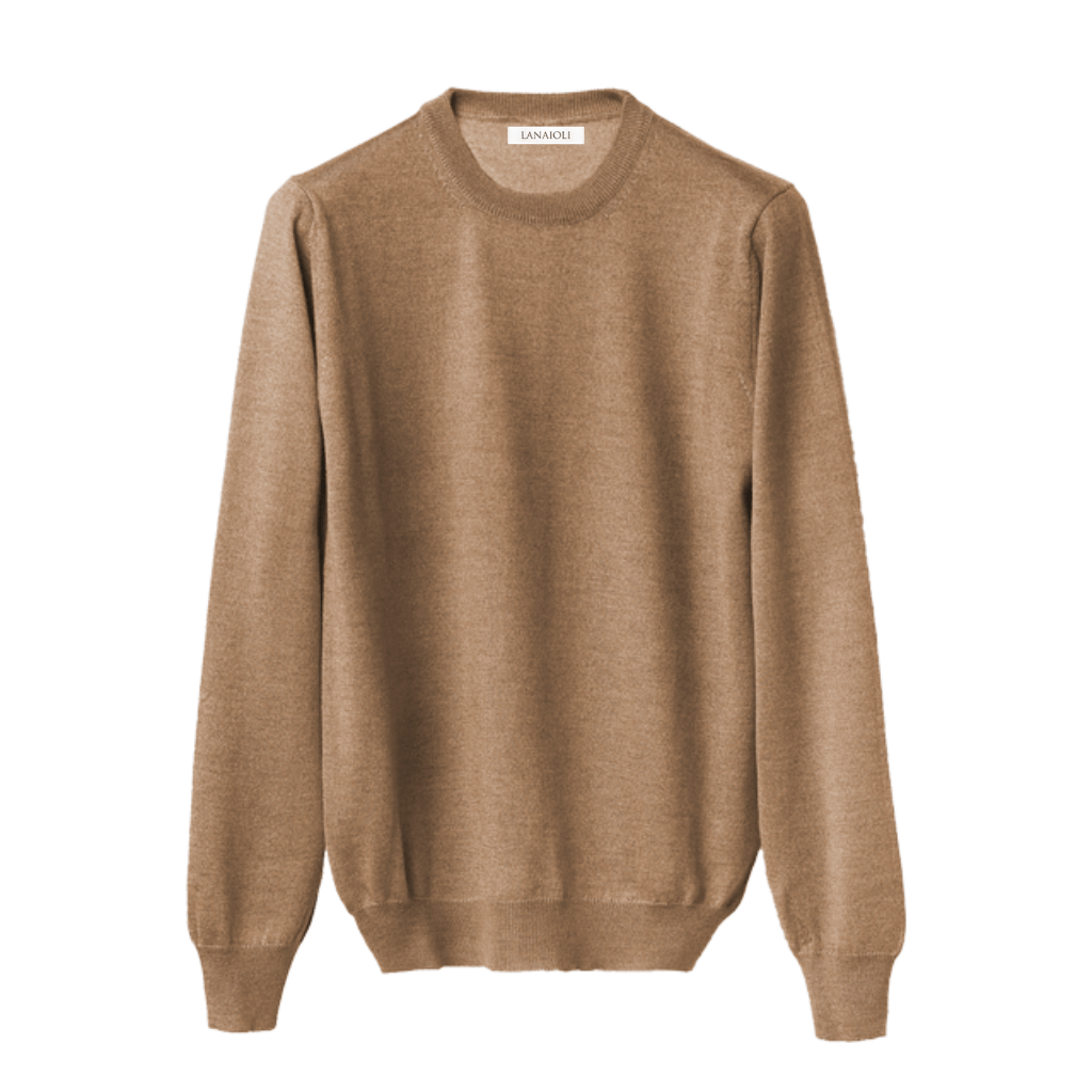 Maglia Uomo in misto Cashmere, Seta e Lana Merino Extrafine Girocollo - StepByStep