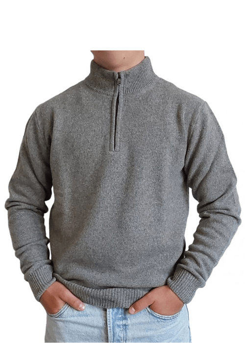 Maglia Uomo Mezza Zip Cashmere Rigenerato - StepByStep