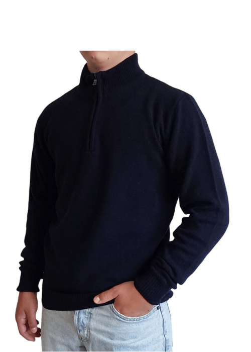 Maglia Uomo Mezza Zip Cashmere Rigenerato - StepByStep