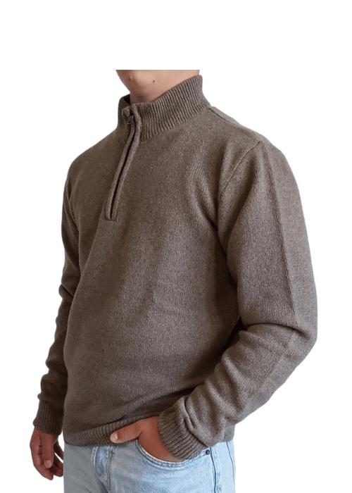 Maglia Uomo Mezza Zip Cashmere Rigenerato - StepByStep