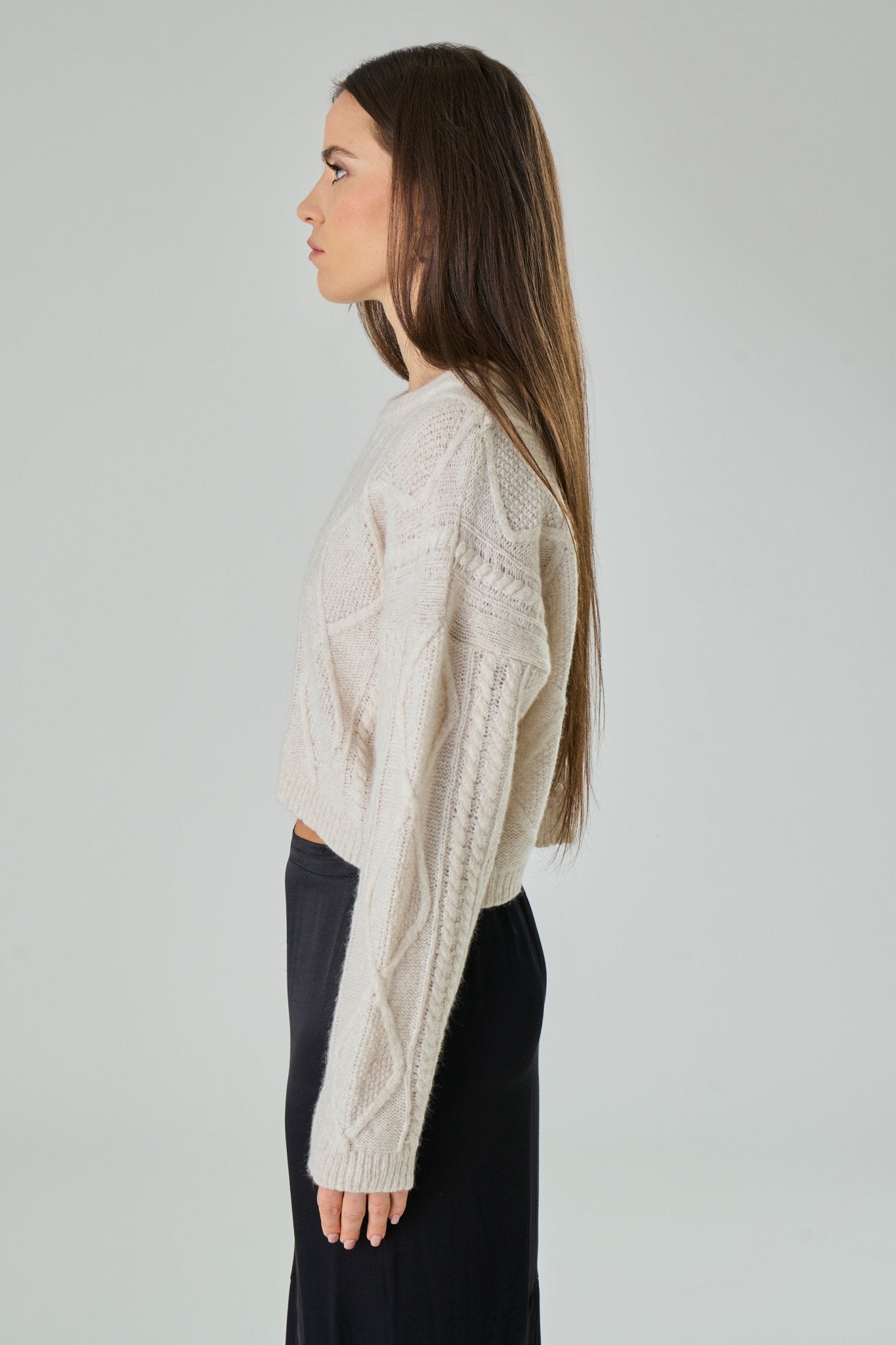 Maglione con trecce in Lana Merinos - Caterina - StepByStep
