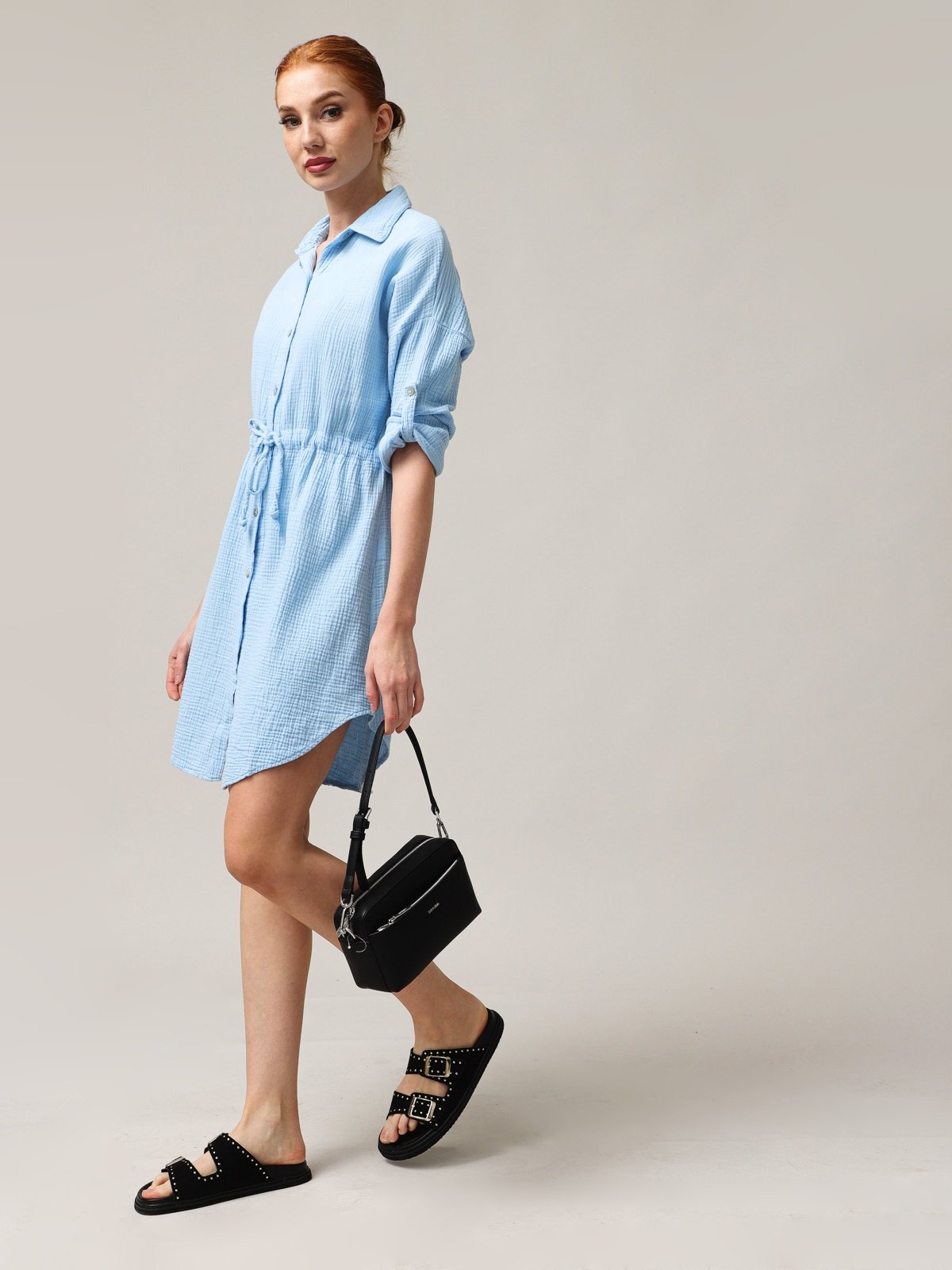 Marškinių tipo muslino suknelė - StepByStep