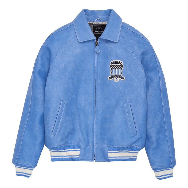 Men Hip Hop Sheep skin Varsity Jacket Embroidered Diamond Classic Casual - StepByStep